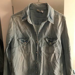 Denim Button-up Shirt